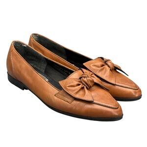Mootsies Tootsies Women's Tan Leather Bow Loafers